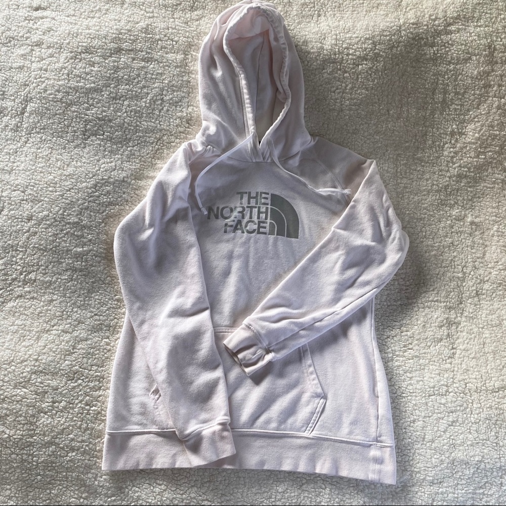 Northface white hoodie - size L